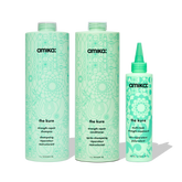 super-sized strength repair set the kure shampoo, conditioner + multi-task treatment