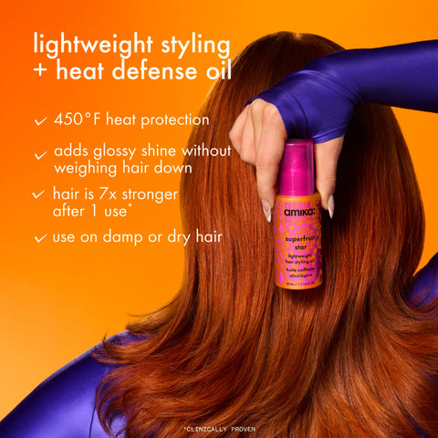 superfruit star lightweight hair styling + heat defense oil - 1.7 oz / 50 ml