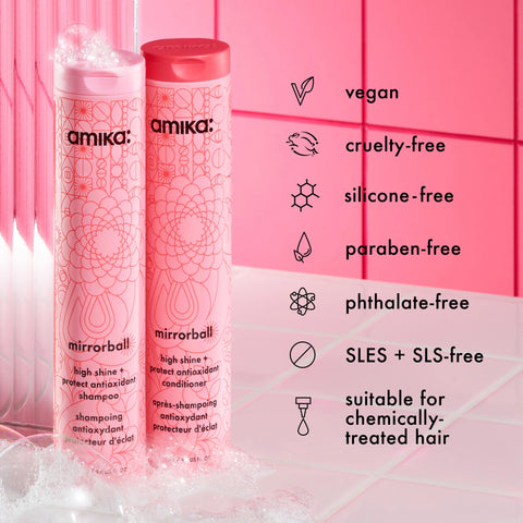 mirrorball high shine + protect antioxidant shampoo - 9.2 oz / 275 ml