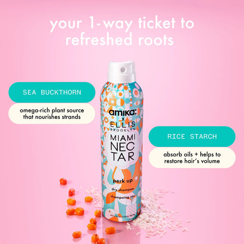 perk up dry shampoo paradise duo limited-edition perk up x Ellis Brooklyn MIAMI NECTAR + signature scent perk up